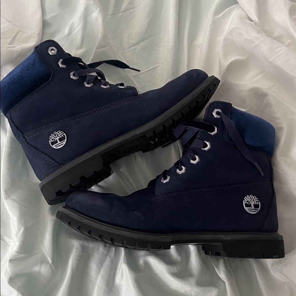 Timberland Dark Blue Lace-Up Boots